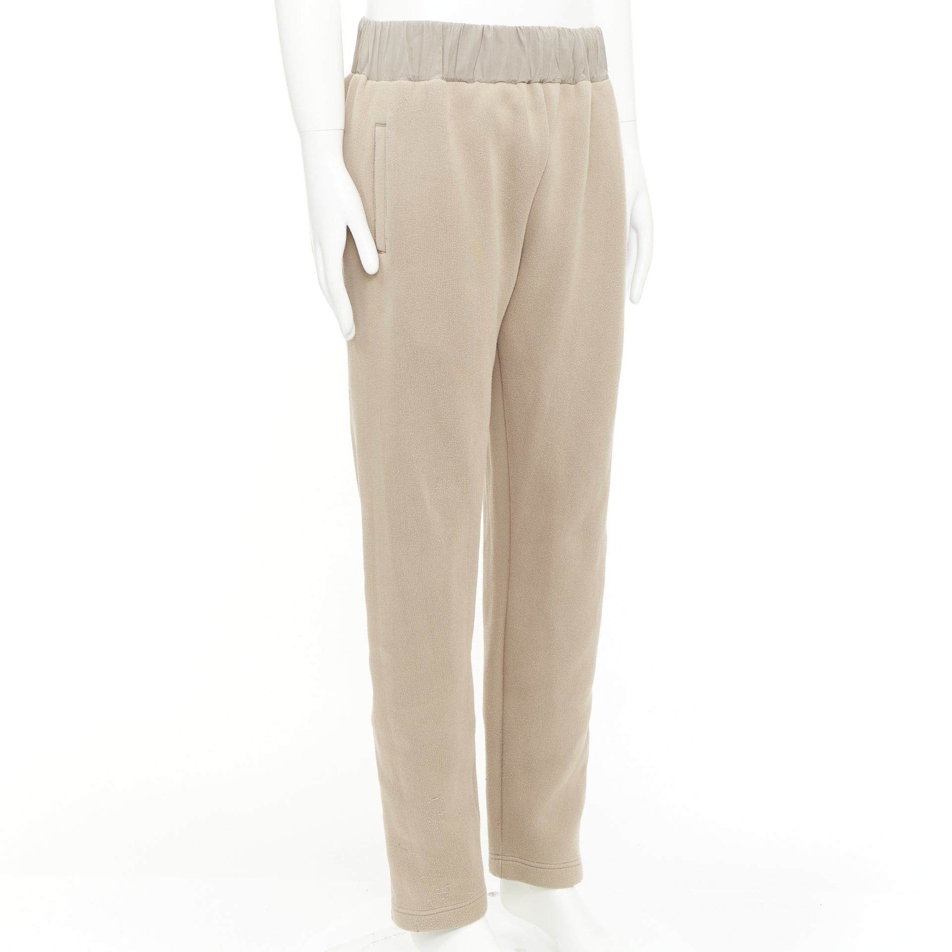 Bottega Veneta BOTTEGA VENETA beige contrast waistband elastic jogger pants IT48 M Size US 30 / EU 46 - 3 Thumbnail
