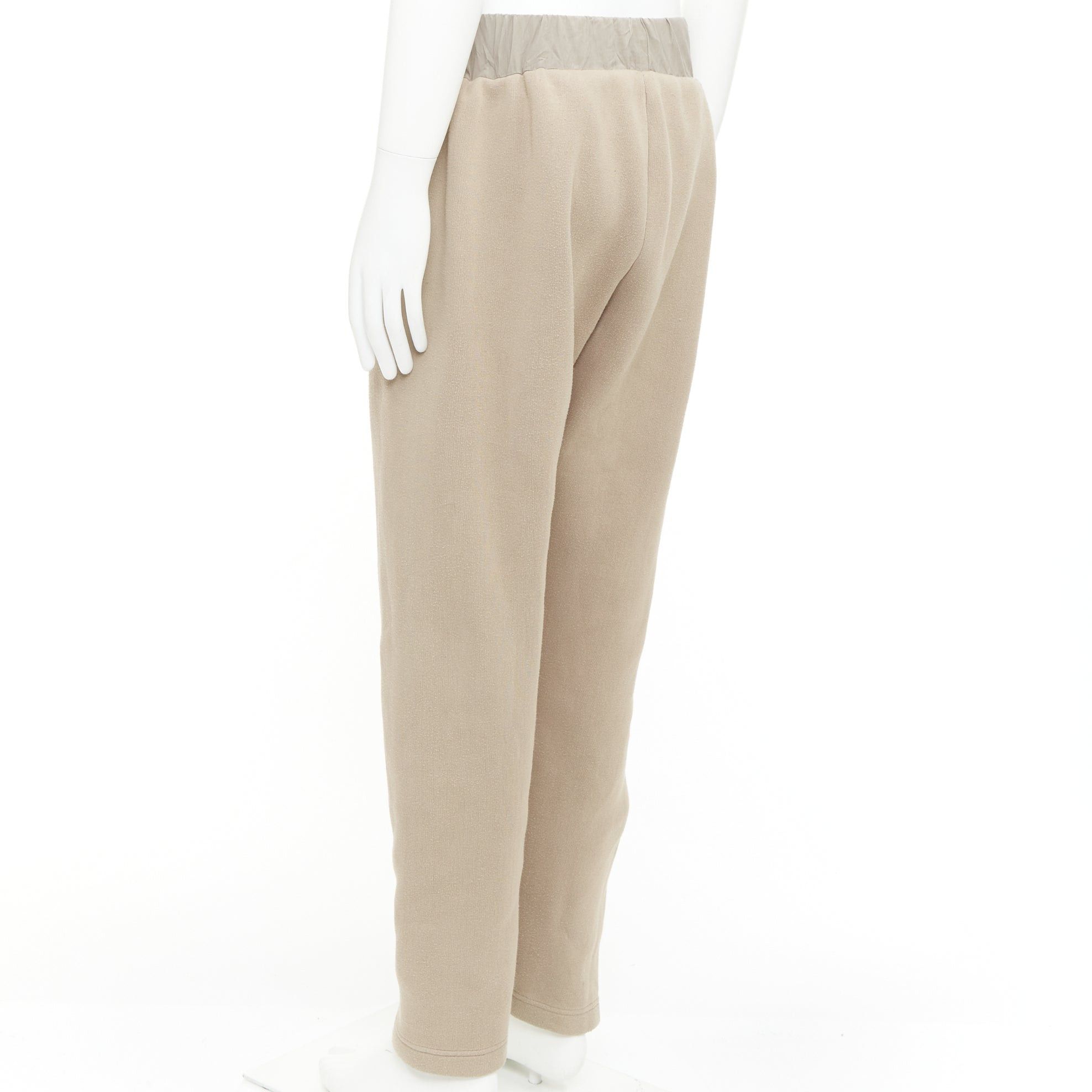 Bottega Veneta BOTTEGA VENETA beige contrast waistband elastic jogger pants IT48 M Size US 30 / EU 46 - 6 Thumbnail