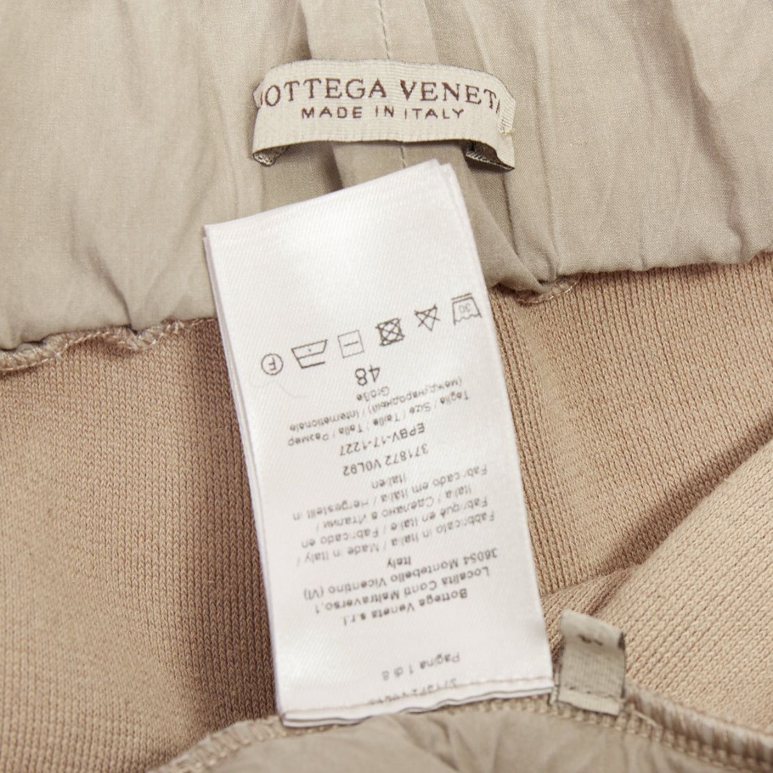 Bottega Veneta BOTTEGA VENETA beige contrast waistband elastic jogger pants IT48 M Size US 30 / EU 46 - 9 Thumbnail