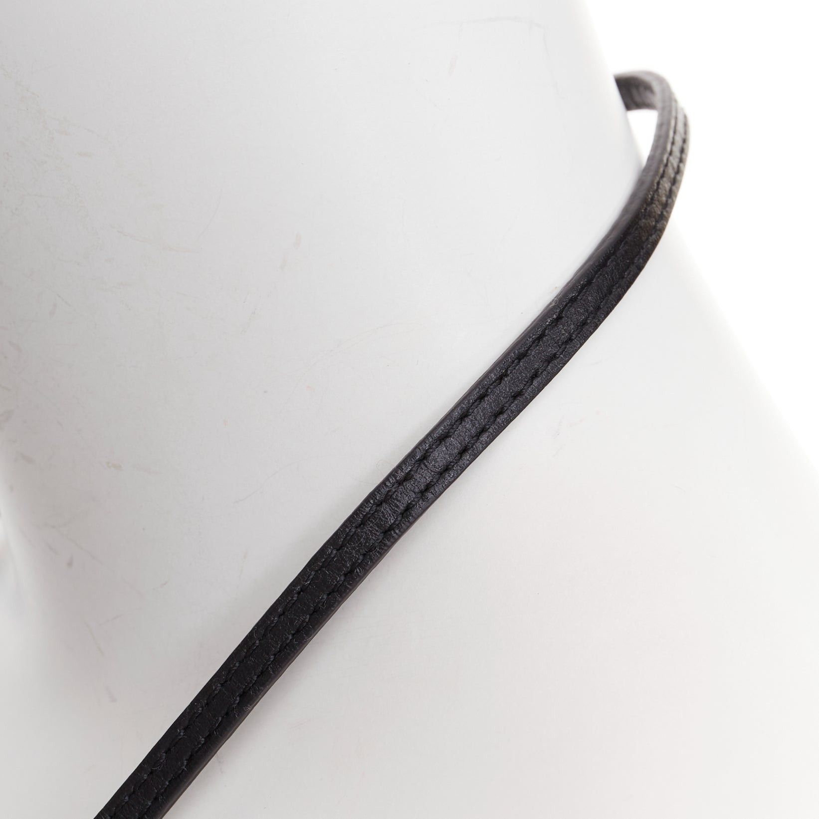 Giambattista Valli GIAMBATTISTA VALLI black leather mini envelop pouch necklace Size ONE SIZE - 6 Thumbnail