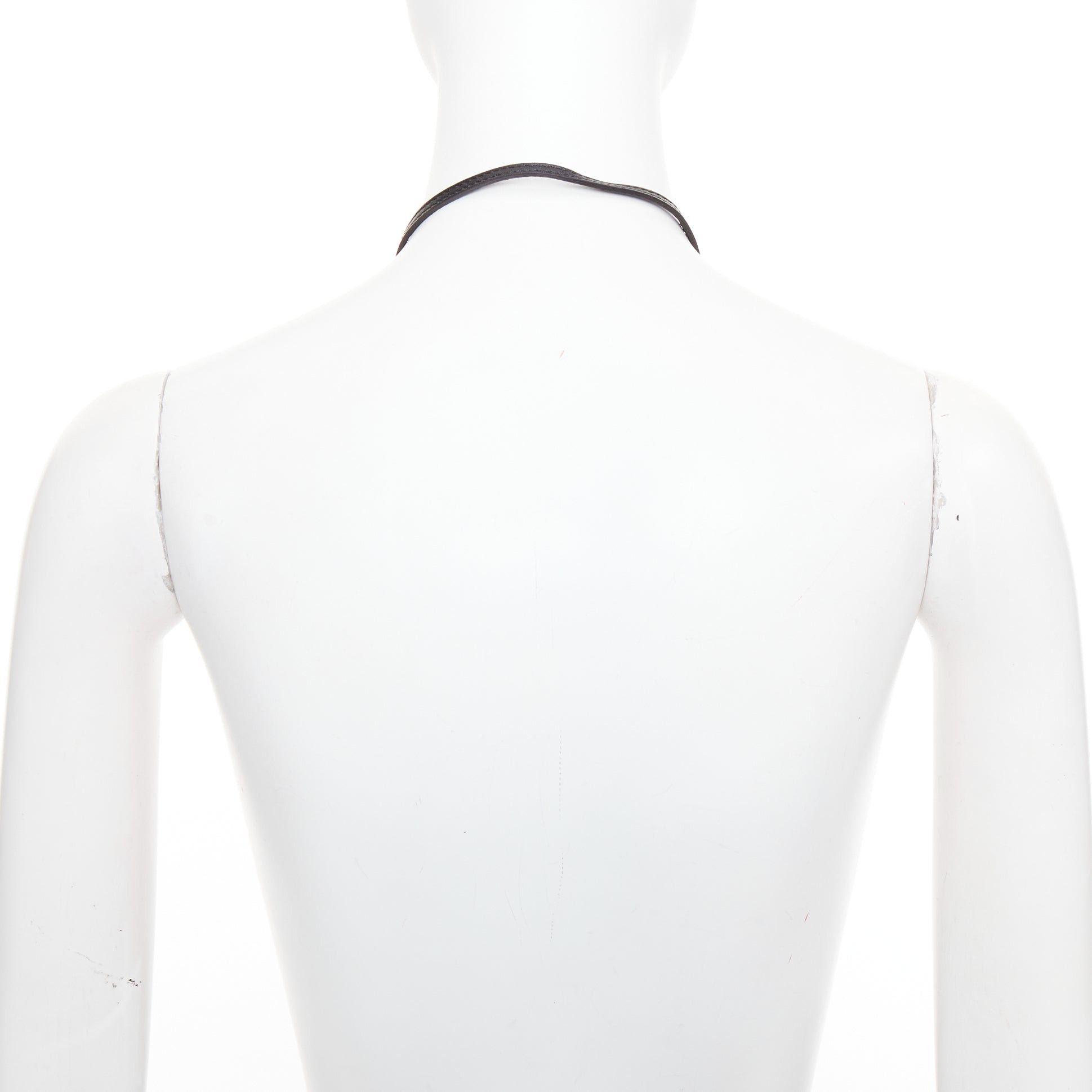 Giambattista Valli GIAMBATTISTA VALLI black leather mini envelop pouch necklace Size ONE SIZE - 5 Thumbnail