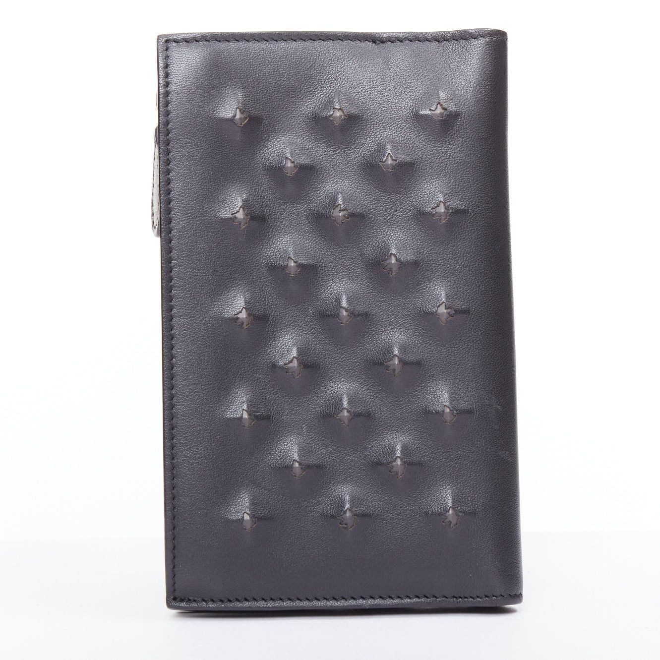 Bottega Veneta BOTTEGA VENETA black pierced stud details rectangular bifold purse wallet Size ONE SIZE - 2 Thumbnail