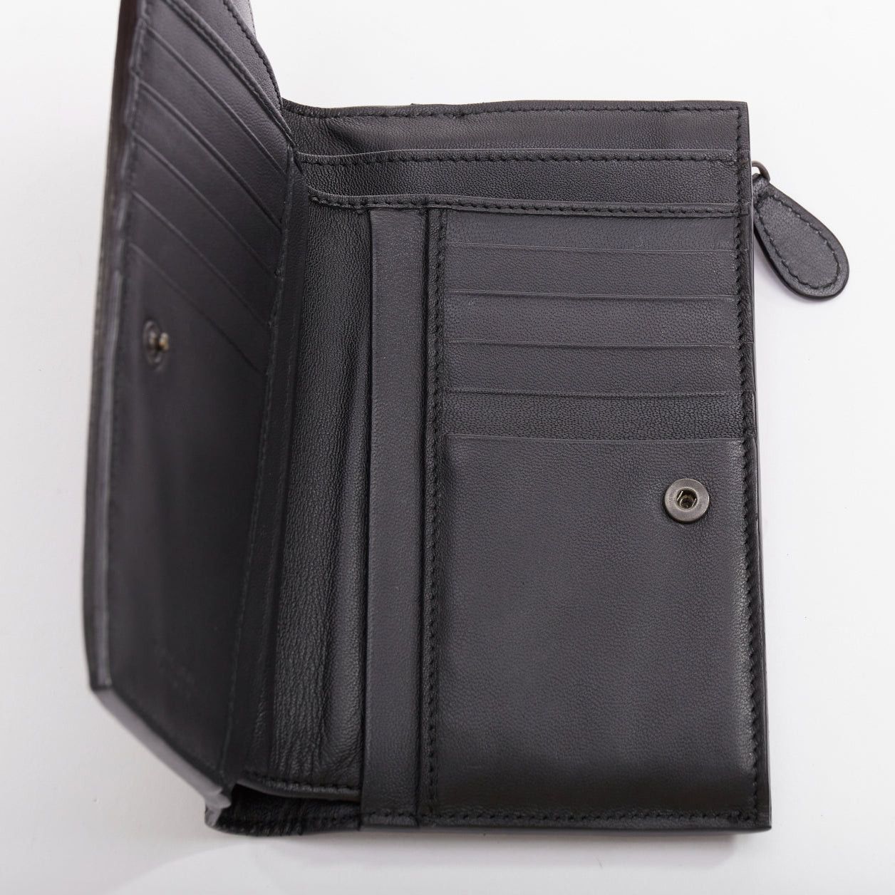Bottega Veneta BOTTEGA VENETA black pierced stud details rectangular bifold purse wallet Size ONE SIZE - 8 Thumbnail