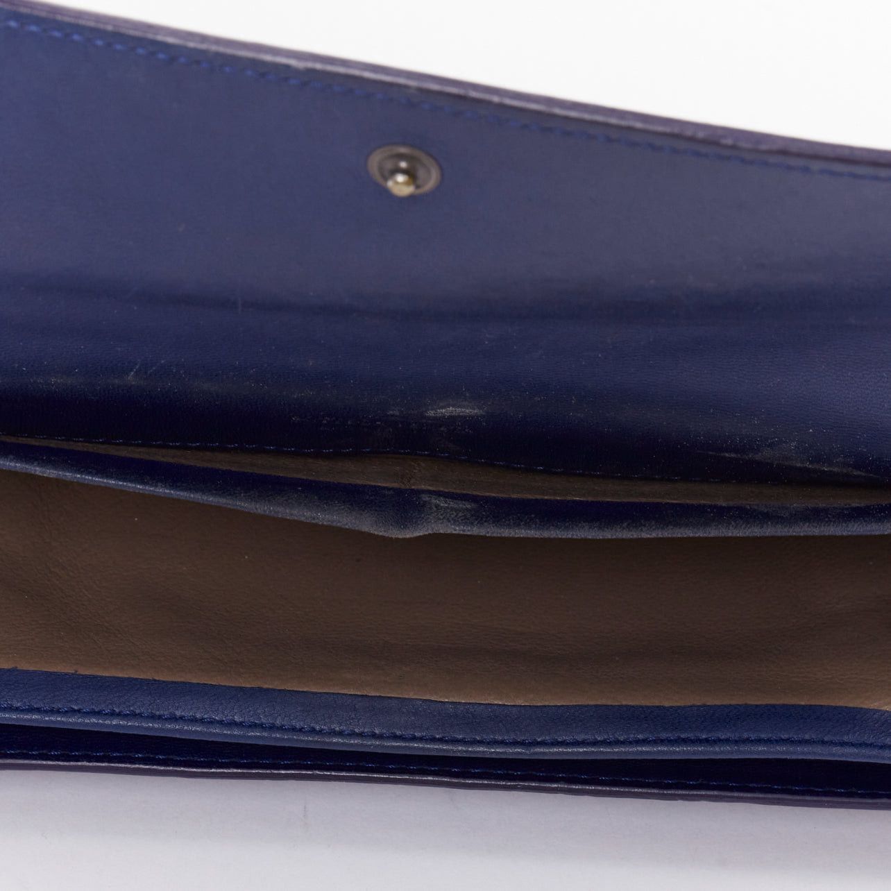 Bottega Veneta BOTTEGA VENETA blue black ombre genuine scaled leather long flap wallet Size ONE SIZE - 7 Thumbnail