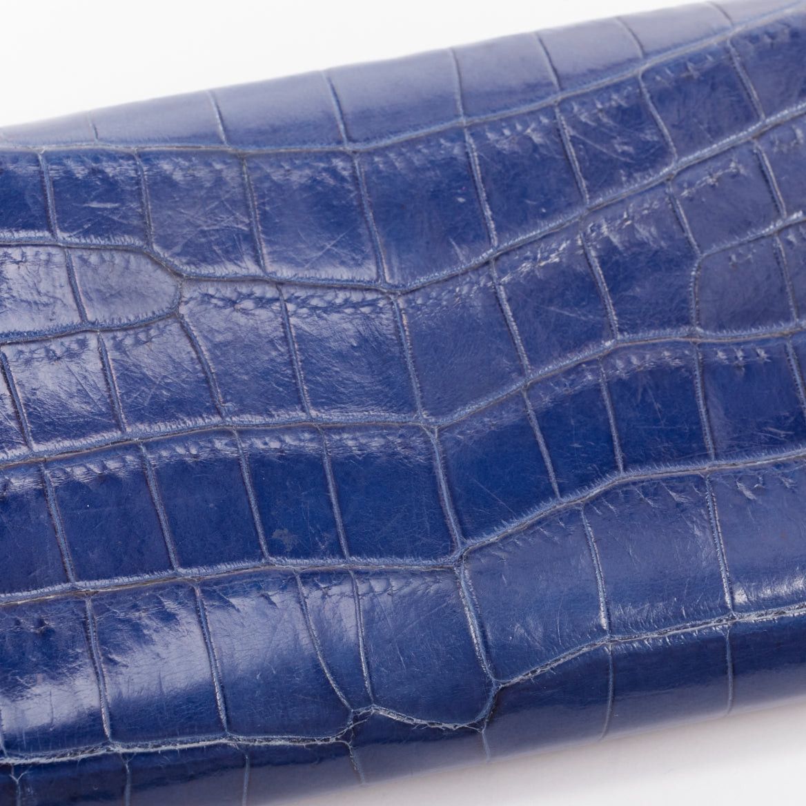 Bottega Veneta BOTTEGA VENETA blue black ombre genuine scaled leather long flap wallet Size ONE SIZE - 6 Thumbnail