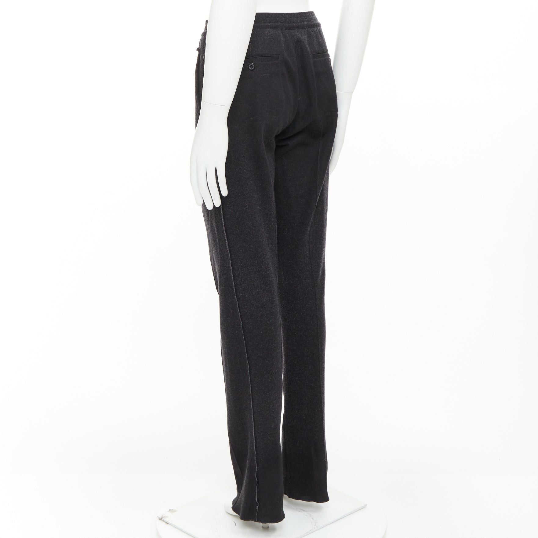 Lanvin LANVIN grey wool blend raw edge elastic waistband jogger pants FR46 S Size US 28 / EU 44 - 6 Thumbnail
