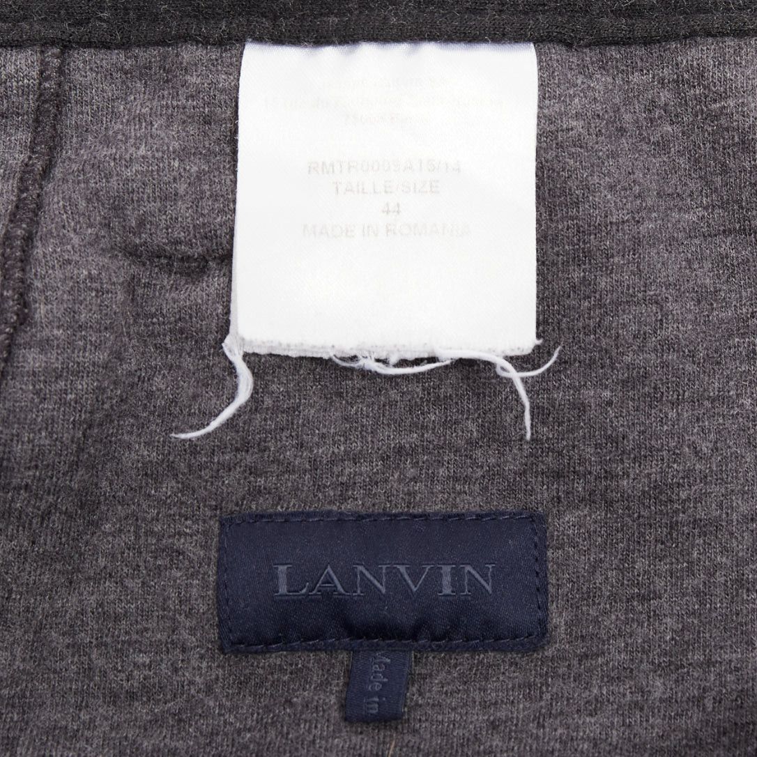 Lanvin LANVIN grey wool blend raw edge elastic waistband jogger pants FR46 S Size US 28 / EU 44 - 8 Thumbnail