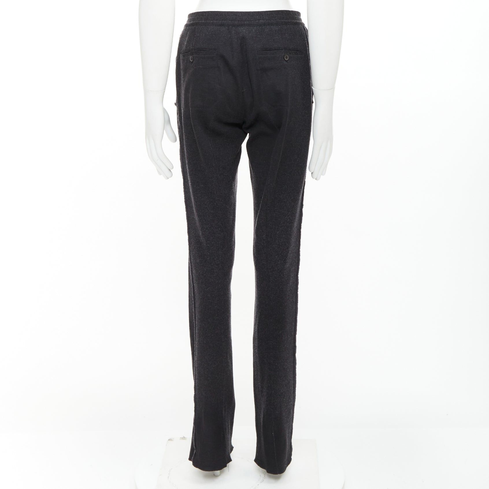 Lanvin LANVIN grey wool blend raw edge elastic waistband jogger pants FR46 S Size US 28 / EU 44 - 5 Thumbnail