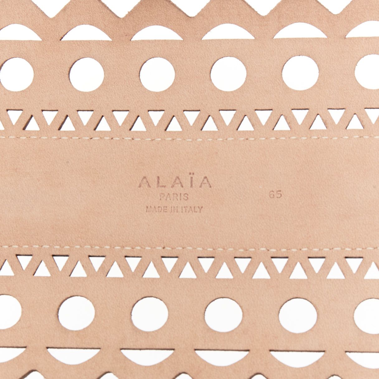 Alaia ALAIA Vienne black leather laser cut cinched corset wide belt 65cm Size ONE SIZE - 8 Thumbnail