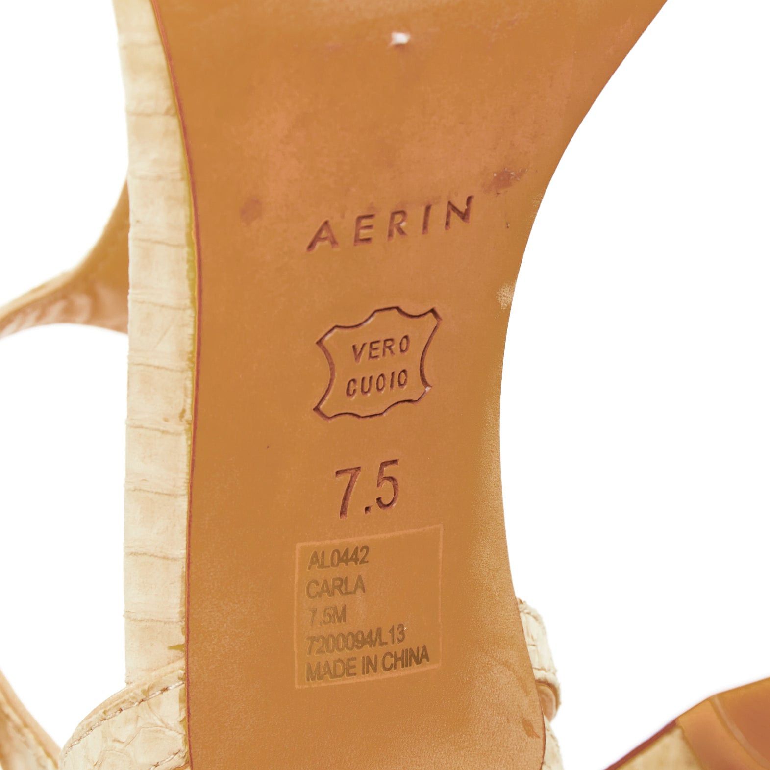 Other AERIN nude scaled leather gold buckle t strap open toe sandals US7.5 EU37.5 Size US 7.5 / IT 37.5 - 10 Thumbnail