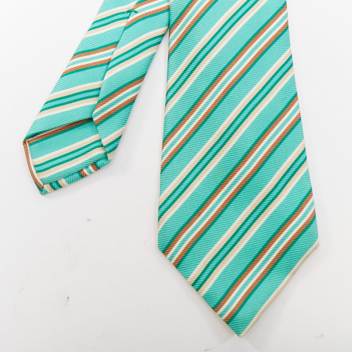 Kiton KITON NAPOLI Set of 4 100% silk green pink yellow purple diagonal stripes dress tie Size ONE SIZE - 9 Thumbnail