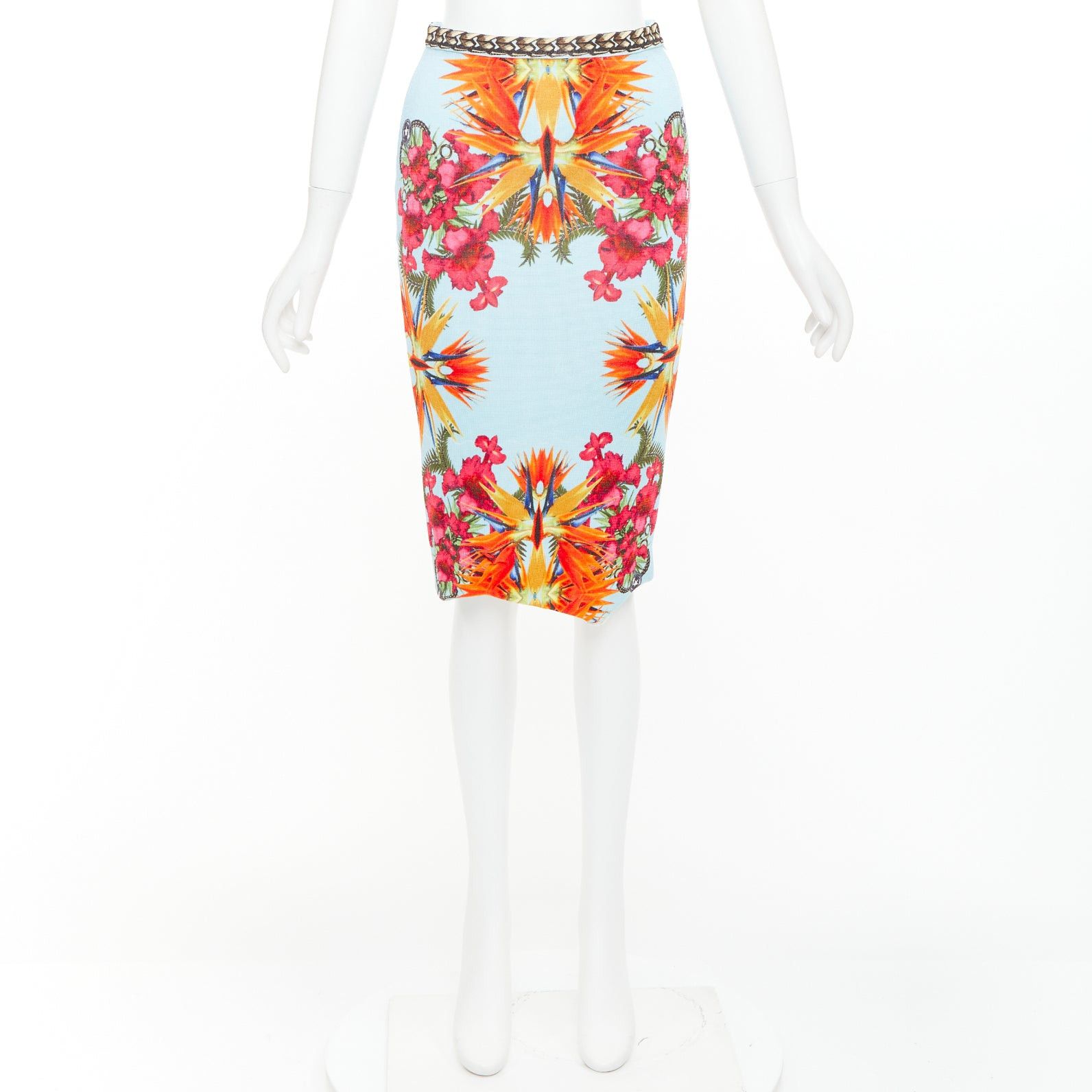 Givenchy GIVENCHY Riccardo Tisci 2012 Birds of Paradise boucle tweed pencil skirt Size 25" / US 0 / IT 36 - 9 Thumbnail