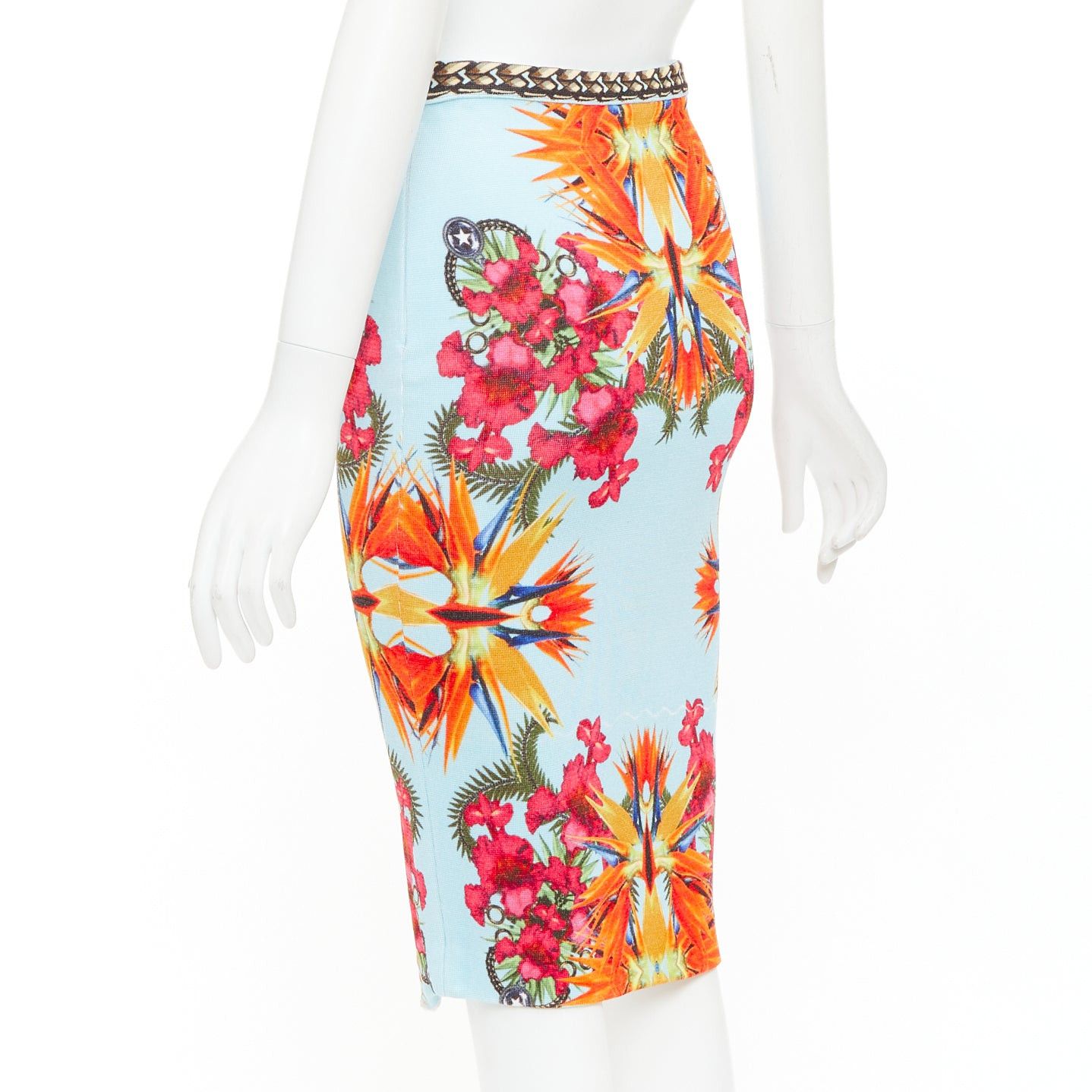 Givenchy GIVENCHY Riccardo Tisci 2012 Birds of Paradise boucle tweed pencil skirt Size 25" / US 0 / IT 36 - 6 Thumbnail