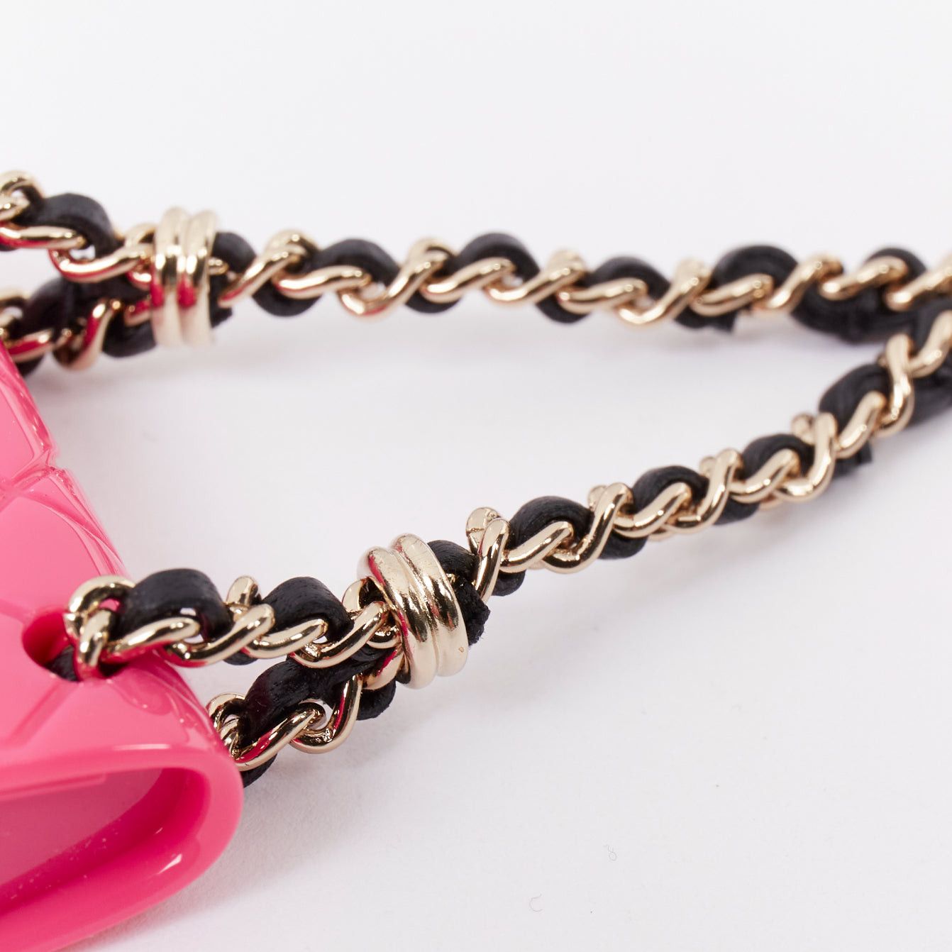 Chanel CHANEL Icon hot pink mini flap bag gold CC logo chain lobster clasp charm Size ONE SIZE - 4 Thumbnail