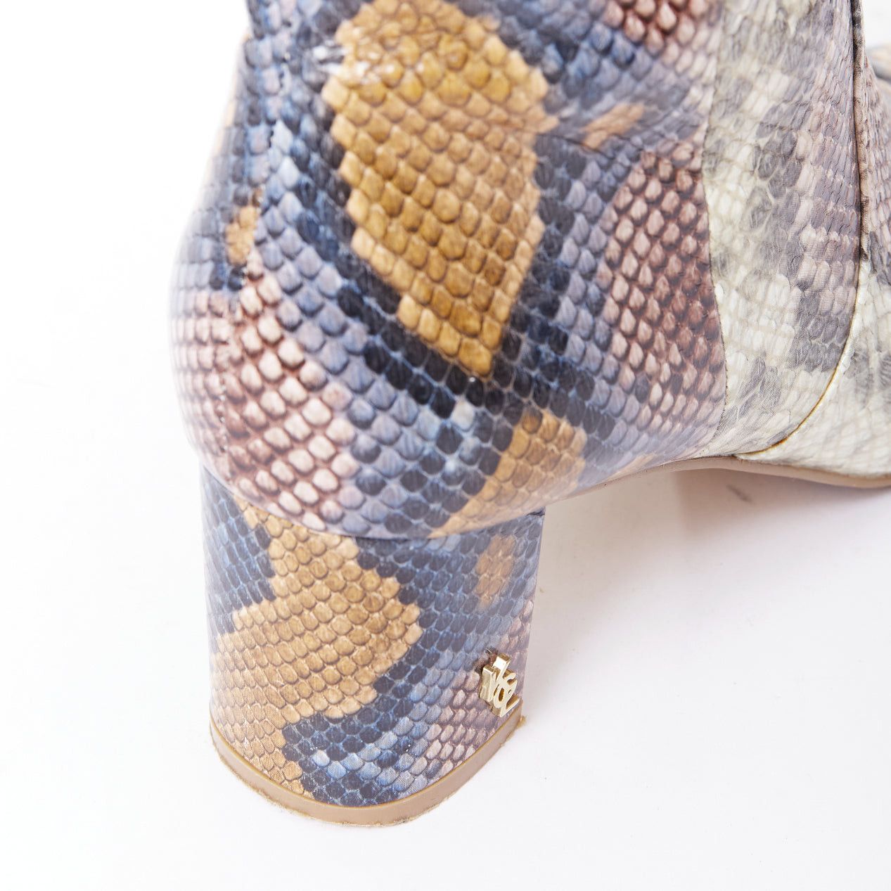 Kurt Geiger KURT GEIGER Briya beige cream scaled leather print tall mid boots EU36 Size US 6 / IT 36 - 8 Thumbnail