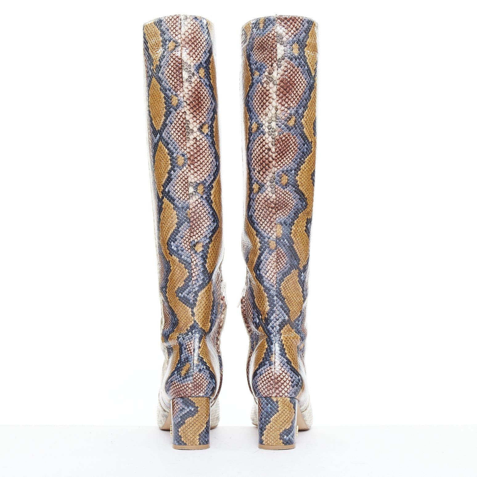 Kurt Geiger KURT GEIGER Briya beige cream scaled leather print tall mid boots EU36 Size US 6 / IT 36 - 5 Thumbnail