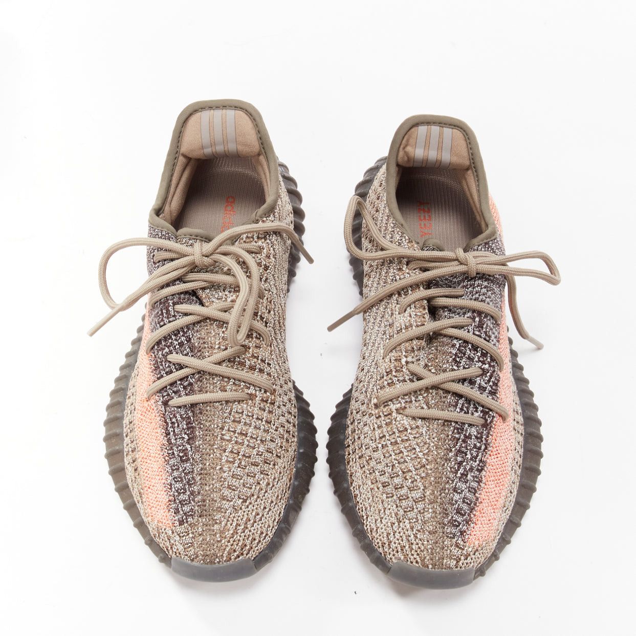 Yeezy YEEZY Boost 350 V2 Ash Stone orange knit lace up chunky sneakers UK8 EU42 Size US 9 / EU 42 - 3 Thumbnail