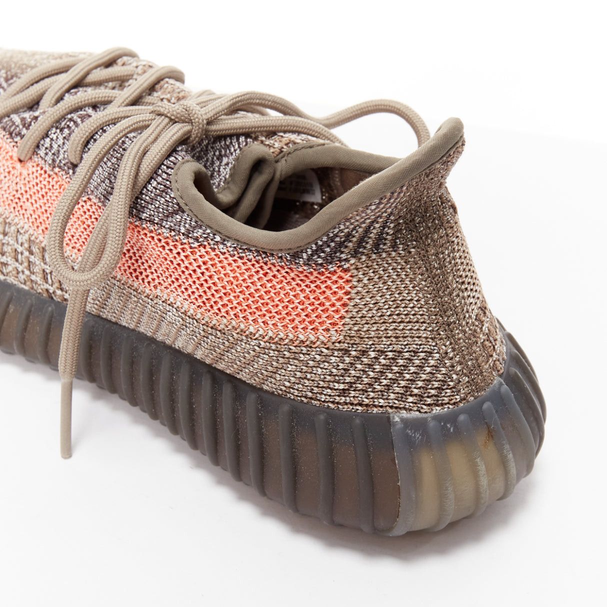 Yeezy YEEZY Boost 350 V2 Ash Stone orange knit lace up chunky sneakers UK8 EU42 Size US 9 / EU 42 - 8 Thumbnail