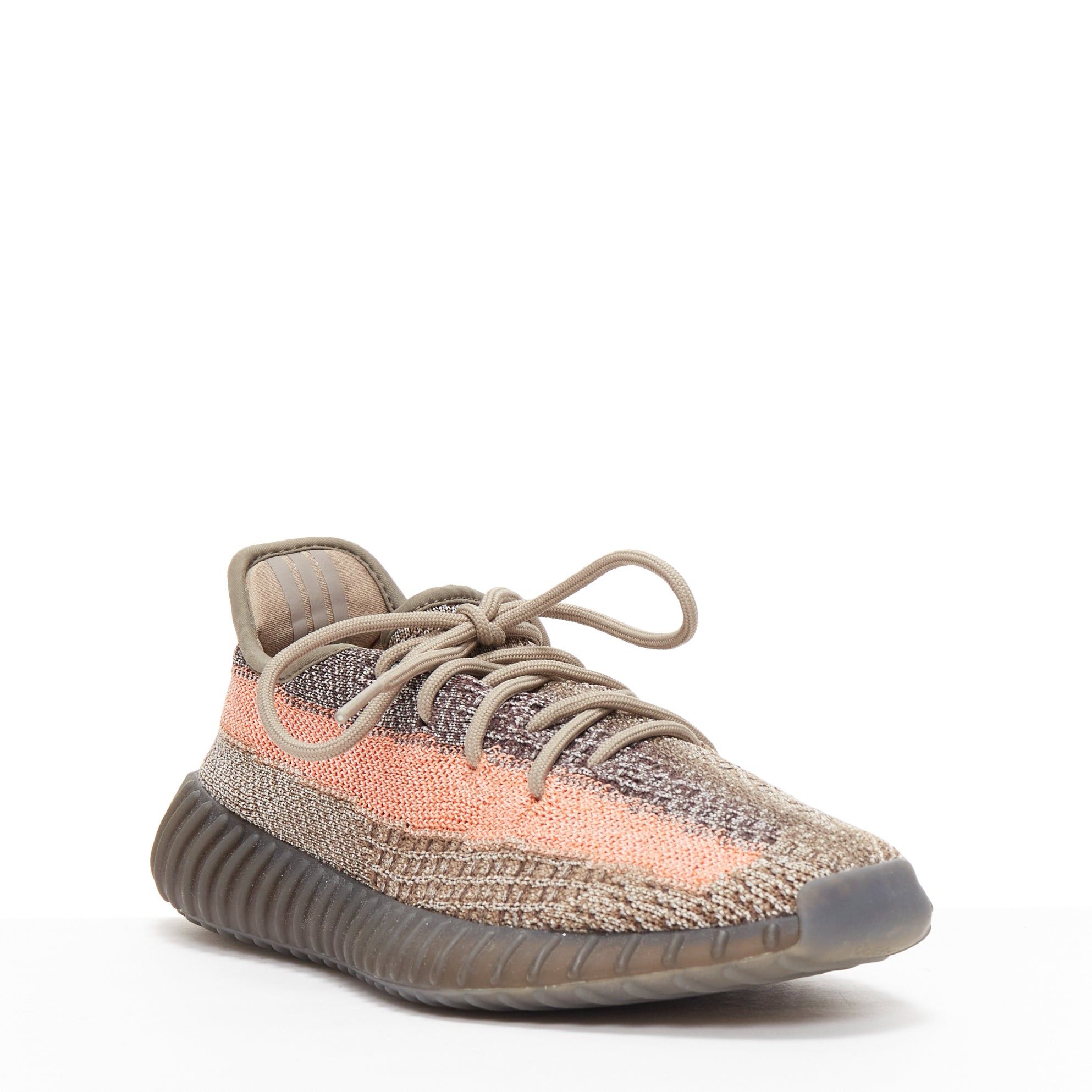 Yeezy YEEZY Boost 350 V2 Ash Stone orange knit lace up chunky sneakers UK8 EU42 Size US 9 / EU 42 - 2 Thumbnail