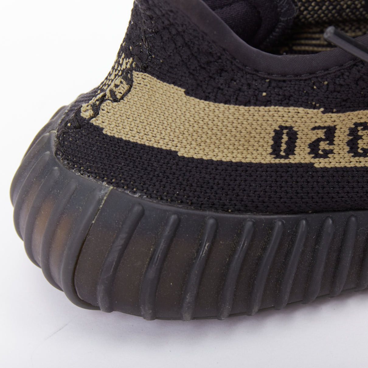 Yeezy YEEZY ADIDAS Boost 350 V2 black olive green colorblock knitted low top sneakers US4.5 Size US 4.5 / IT 34.5 - 8 Thumbnail