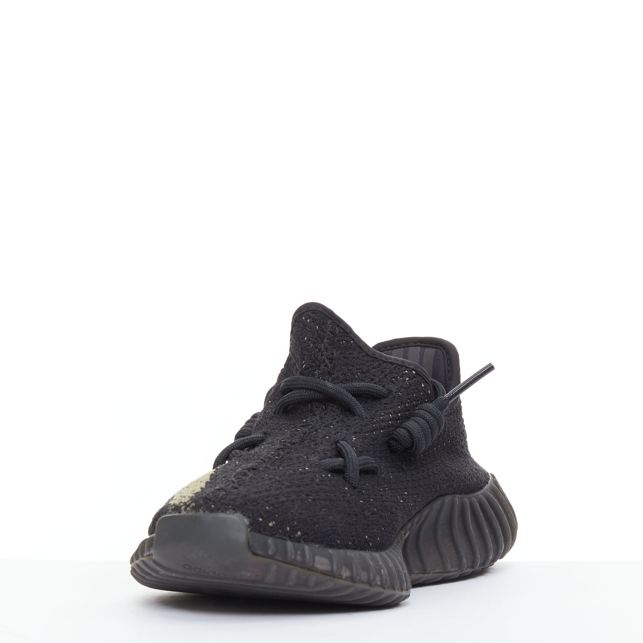 Yeezy YEEZY ADIDAS Boost 350 V2 black olive green colorblock knitted low top sneakers US4.5 Size US 4.5 / IT 34.5 - 4 Thumbnail