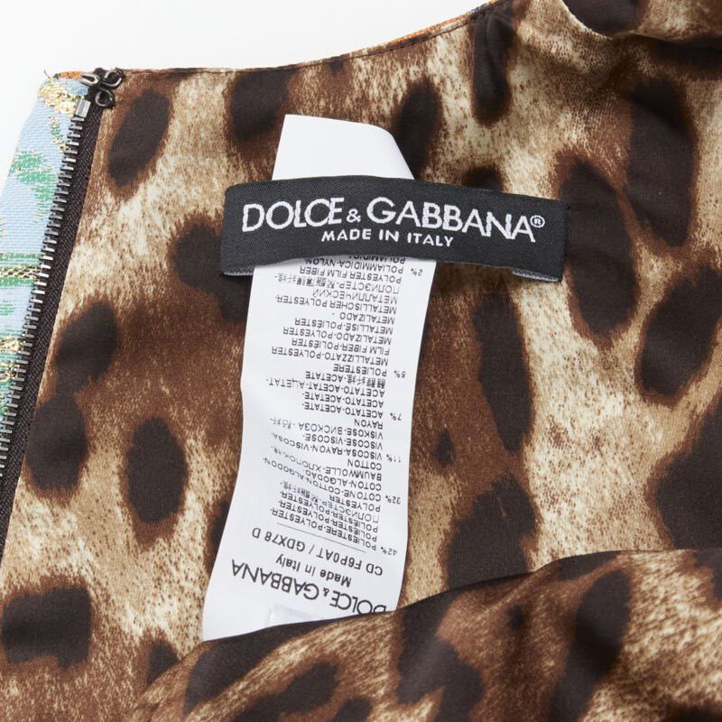 Dolce & Gabbana DOLCE GABBANA 2021 mixed grid patchwork jacquard front slit midi dress IT38 XS Size XS / US 0-2 / IT 36-38 - 10 Thumbnail