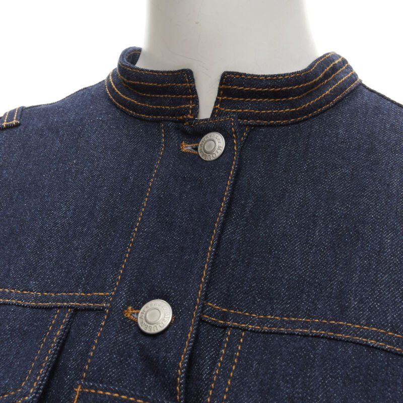 Alexander McQueen ALEXANDER MCQUEEN 2022 indigo blue denim corset rounded sleeve dress IT38 XS Size XS / US 0-2 / IT 36-38 - 7 Thumbnail