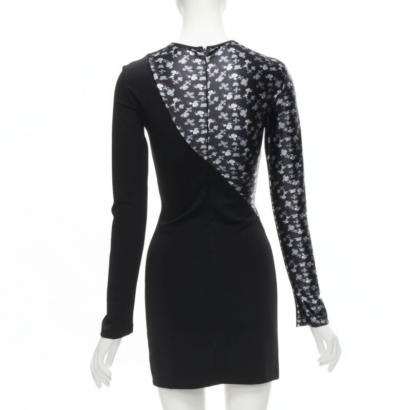Other DAVID KOMA black butterfly floral print twist seam mini dress UK6 XS Size XS / US 0-2 / IT 36-38 - 5 Thumbnail