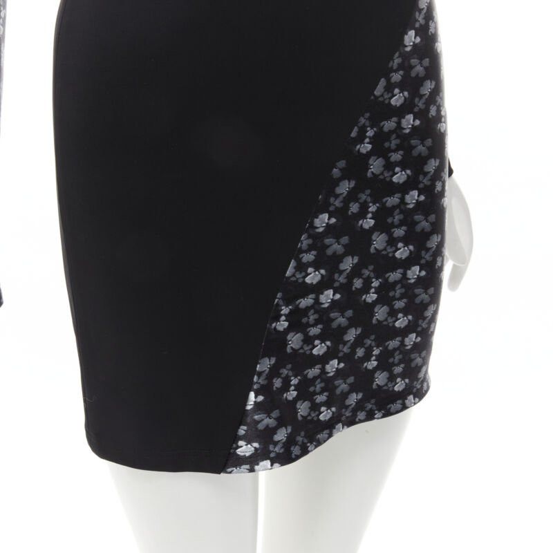 Other DAVID KOMA black butterfly floral print twist seam mini dress UK6 XS Size XS / US 0-2 / IT 36-38 - 8 Thumbnail