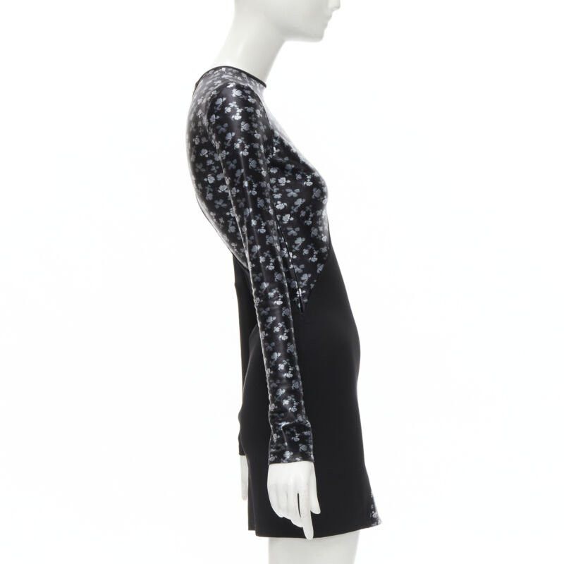 Other DAVID KOMA black butterfly floral print twist seam mini dress UK6 XS Size XS / US 0-2 / IT 36-38 - 4 Thumbnail