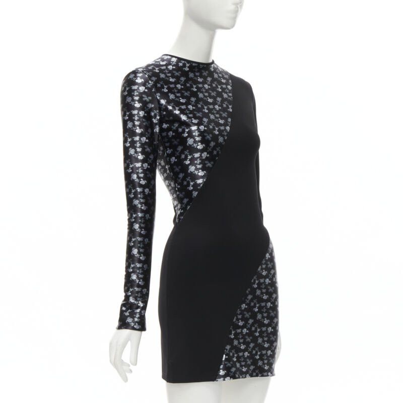 Other DAVID KOMA black butterfly floral print twist seam mini dress UK6 XS Size XS / US 0-2 / IT 36-38 - 3 Thumbnail