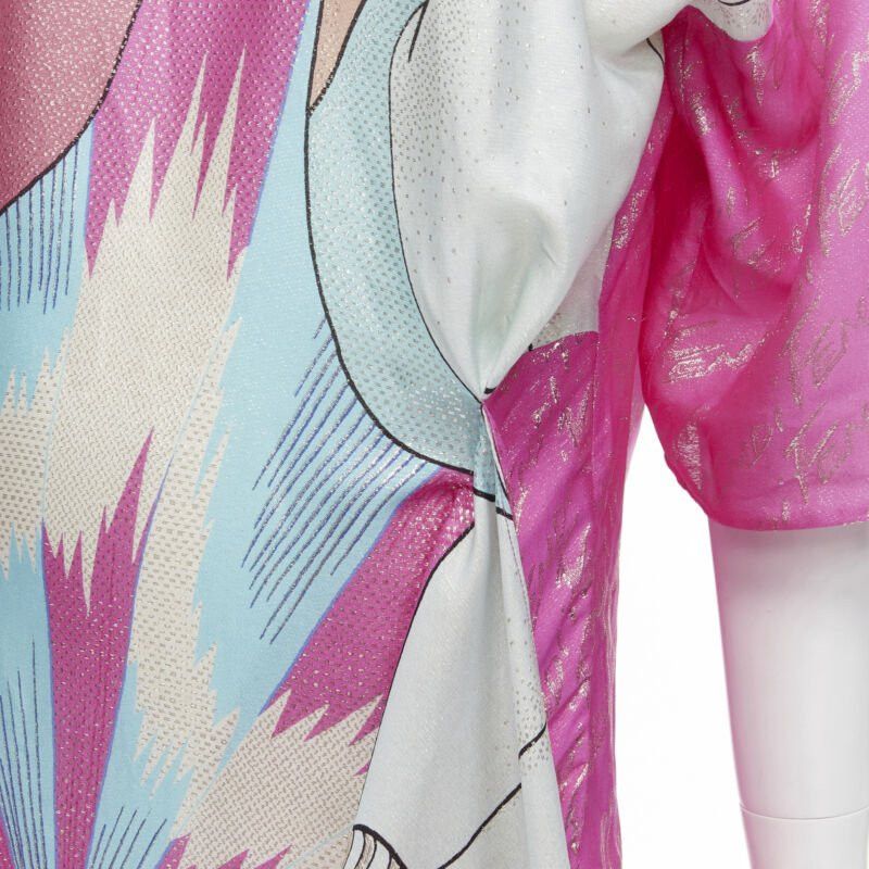 Fendi FENDI 2022 Runway Antonio Lopez metallic pink logo jacquard dress IT36 XS Size XS / US 0-2 / IT 36-38 - 10 Thumbnail