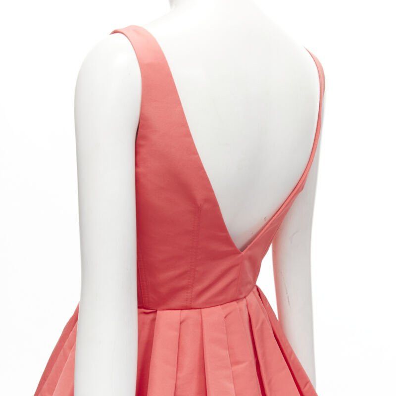 Alexander McQueen ALEXANDER MCQUEEN 2021 pink taffeta zip front fit flared dress IT38 S Size XS / US 0-2 / IT 36-38 - 8 Thumbnail