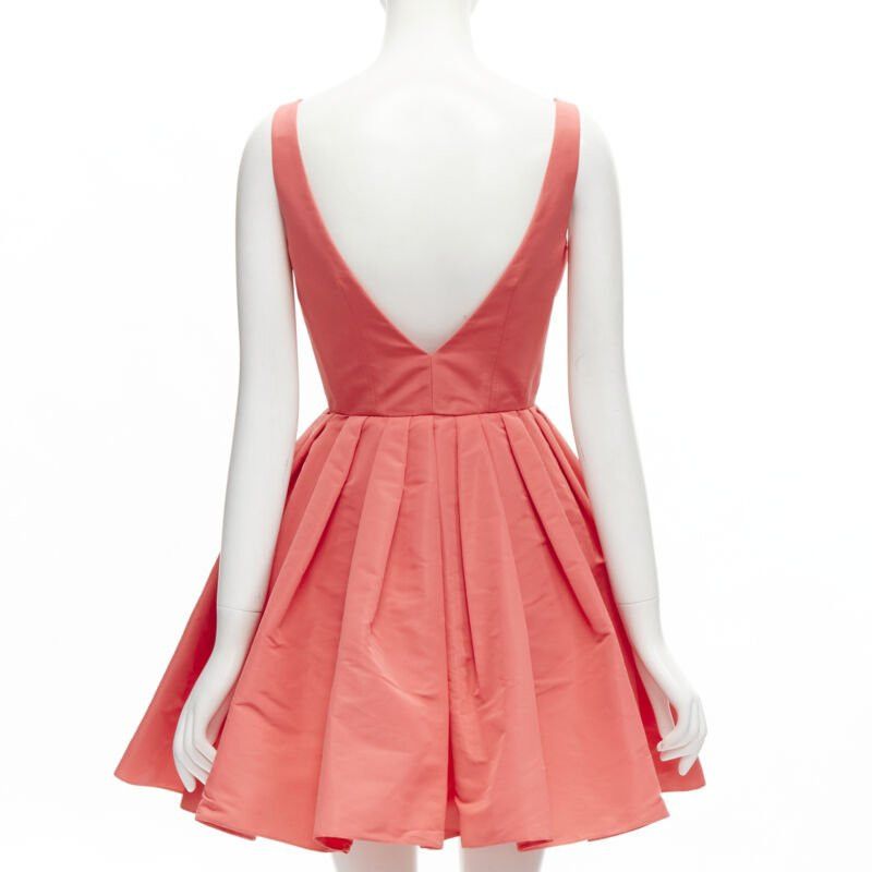 Alexander McQueen ALEXANDER MCQUEEN 2021 pink taffeta zip front fit flared dress IT38 S Size XS / US 0-2 / IT 36-38 - 5 Thumbnail