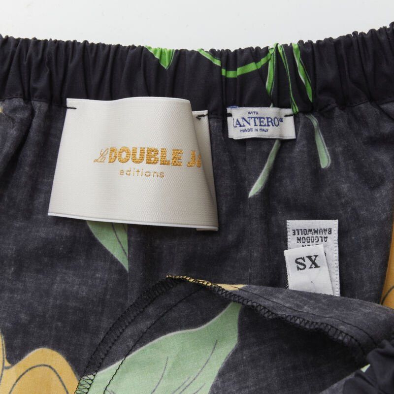 Other LE DOUBLE J Mantero black green yellow leaf print cotton flared cuff romper XS Size 26" / US 2 / IT 38 - 10 Thumbnail