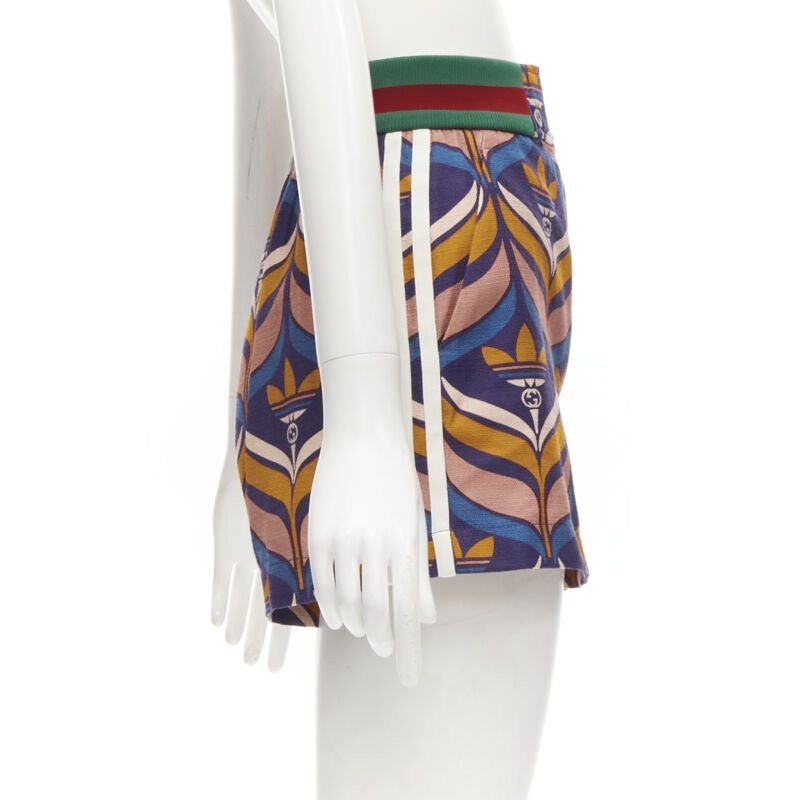 Gucci GUCCI ADIDAS 2022 Trefoil logo print web waist 3-striped shorts IT38 XS Size 26" / US 2 / IT 38 - 4 Thumbnail