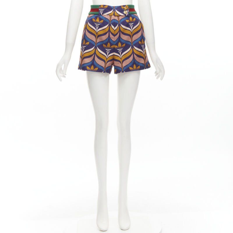 Gucci GUCCI ADIDAS 2022 Trefoil logo print web waist 3-striped shorts IT38 XS Size 26" / US 2 / IT 38 - 10 Thumbnail