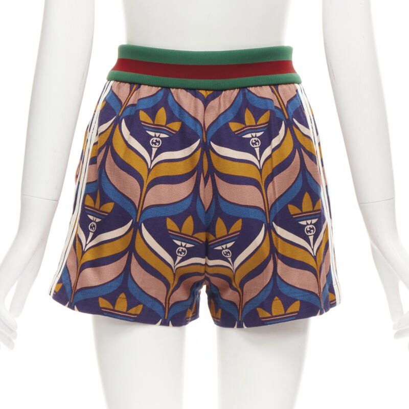 Gucci GUCCI ADIDAS 2022 Trefoil logo print web waist 3-striped shorts IT38 XS Size 26" / US 2 / IT 38 - 3 Thumbnail