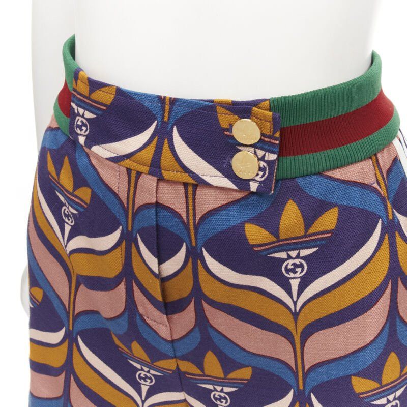 Gucci GUCCI ADIDAS 2022 Trefoil logo print web waist 3-striped shorts IT38 XS Size 26" / US 2 / IT 38 - 2 Thumbnail