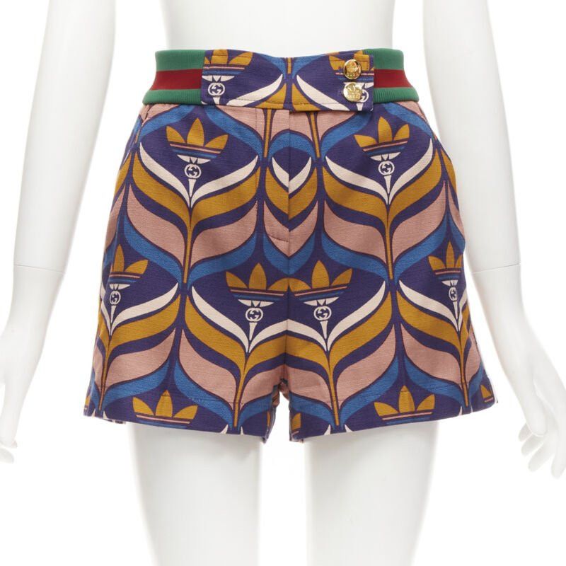 Gucci GUCCI ADIDAS 2022 Trefoil logo print web waist 3-striped shorts IT38 XS Size 26" / US 2 / IT 38 - 5 Thumbnail