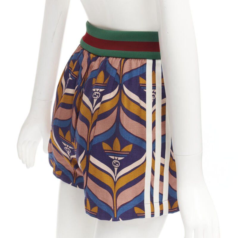 Gucci GUCCI ADIDAS 2022 Trefoil logo print web waist 3-striped shorts IT38 XS Size 26" / US 2 / IT 38 - 8 Thumbnail