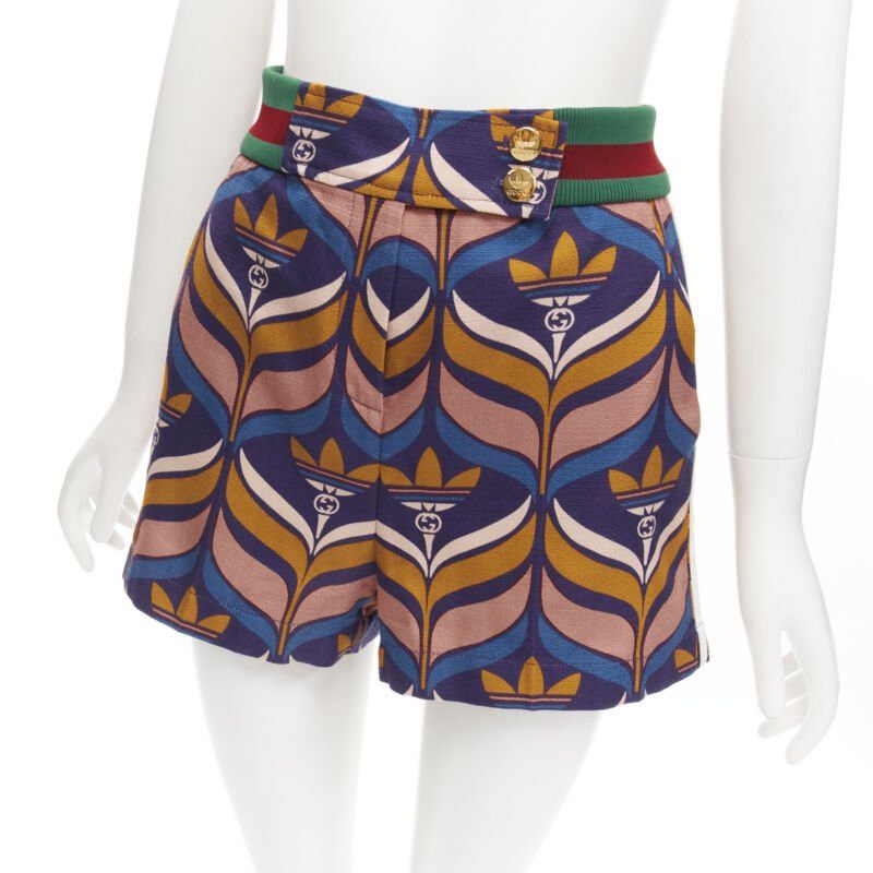 Gucci GUCCI ADIDAS 2022 Trefoil logo print web waist 3-striped shorts IT38 XS Size 26" / US 2 / IT 38 - 7 Thumbnail