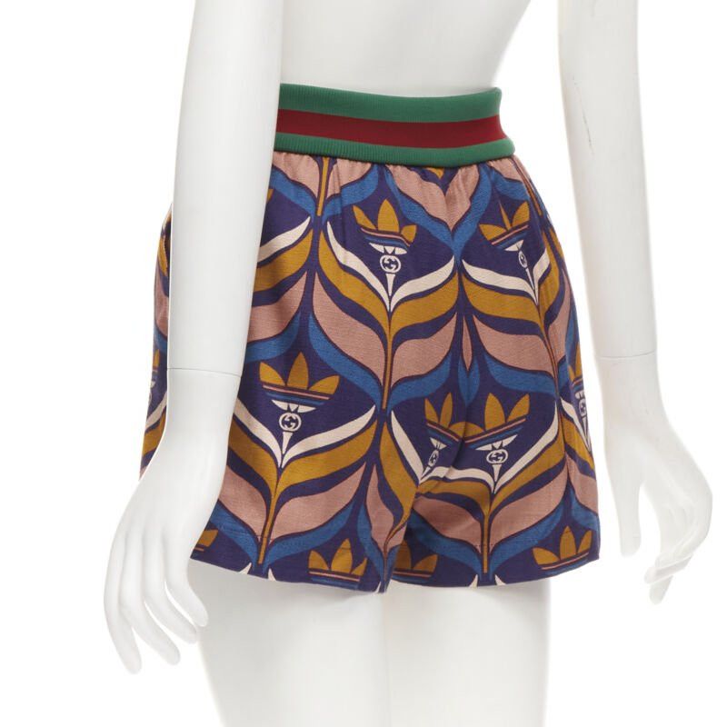 Gucci GUCCI ADIDAS 2022 Trefoil logo print web waist 3-striped shorts IT38 XS Size 26" / US 2 / IT 38 - 6 Thumbnail