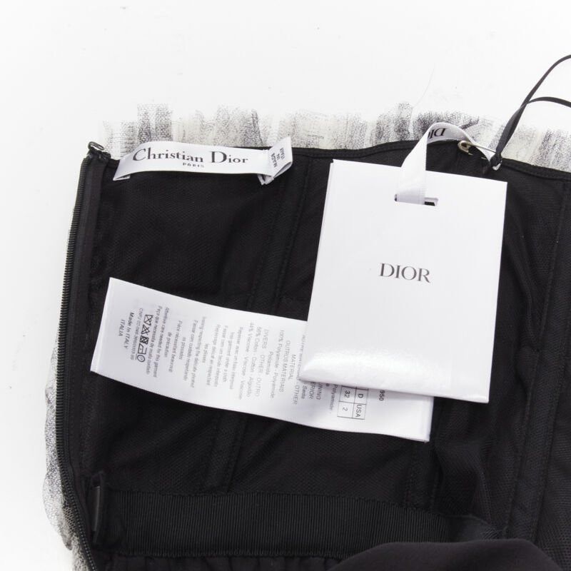 Dior CHRISTIAN DIOR Fantaisie Dioriviera tulle gathered pleated romper FR34 XS Size 26" / US 2 / IT 38 - 9 Thumbnail