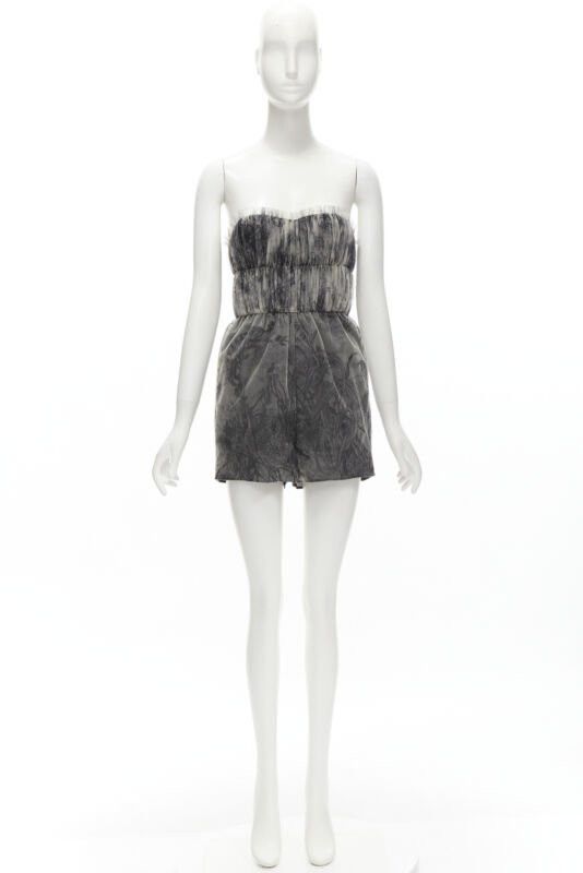 Dior CHRISTIAN DIOR Fantaisie Dioriviera tulle gathered pleated romper FR34 XS Size 26" / US 2 / IT 38 - 10 Thumbnail