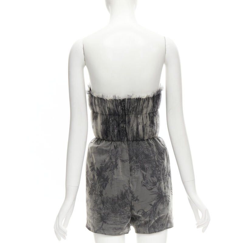 Dior CHRISTIAN DIOR Fantaisie Dioriviera tulle gathered pleated romper FR34 XS Size 26" / US 2 / IT 38 - 5 Thumbnail
