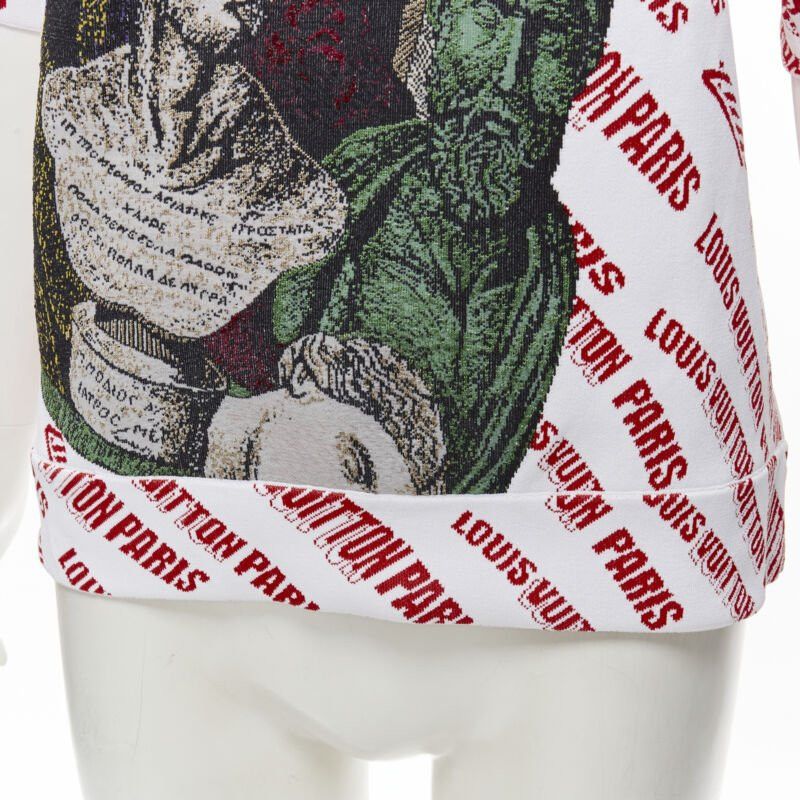 Louis Vuitton LOUIS VUITTON FORNASETTI 2021 Statue white red logo jacquard boxy knit top S Size S / US 4 / IT 40 - 8 Thumbnail