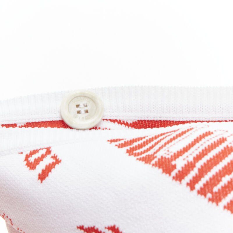Louis Vuitton LOUIS VUITTON FORNASETTI 2021 white red logo jacquard nylon trim snood hood hat Size ONE SIZE - 8 Thumbnail