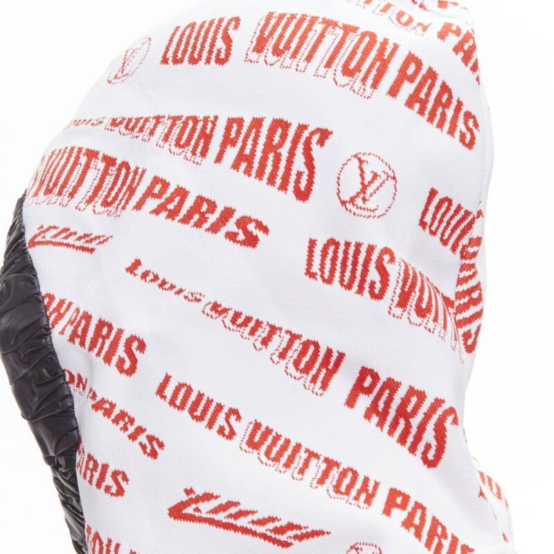 Louis Vuitton LOUIS VUITTON FORNASETTI 2021 white red logo jacquard nylon trim snood hood hat Size ONE SIZE - 2 Thumbnail