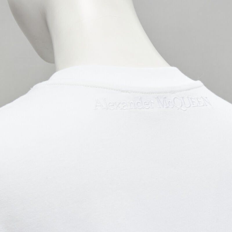 Alexander McQueen ALEXANDER MCQUEEN 2022 Hybrid white spiral ruffle cotton tshirt dress IT36 XS Size XS / US 0-2 / IT 36-38 - 2 Thumbnail